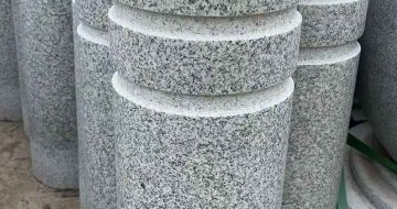 怀化 芝麻白花岗岩挡车柱、隔离柱多少钱