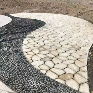 怀化 黄金麻冰裂缝室外铺装效果完美展示