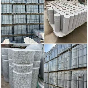 怀化 芝麻白花岗岩挡车柱、隔离柱多少钱