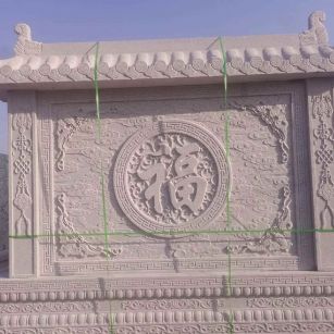 怀化 芝麻白花岗岩屏风，照壁，影壁