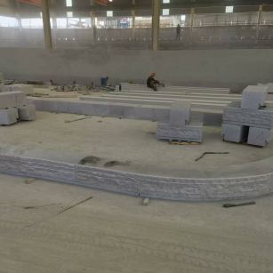 怀化 芝麻白整石坐凳（光面+自然面）