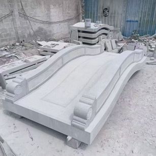 怀化 芝麻灰花岗岩园林景观 小石桥