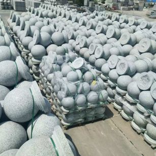 怀化 花岗岩实心圆球，石球，挡车球，挡车石，车止石，路障石。