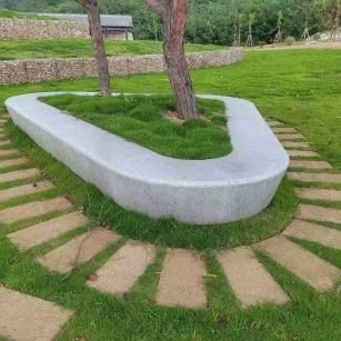 怀化 芝麻白光面整石坐凳