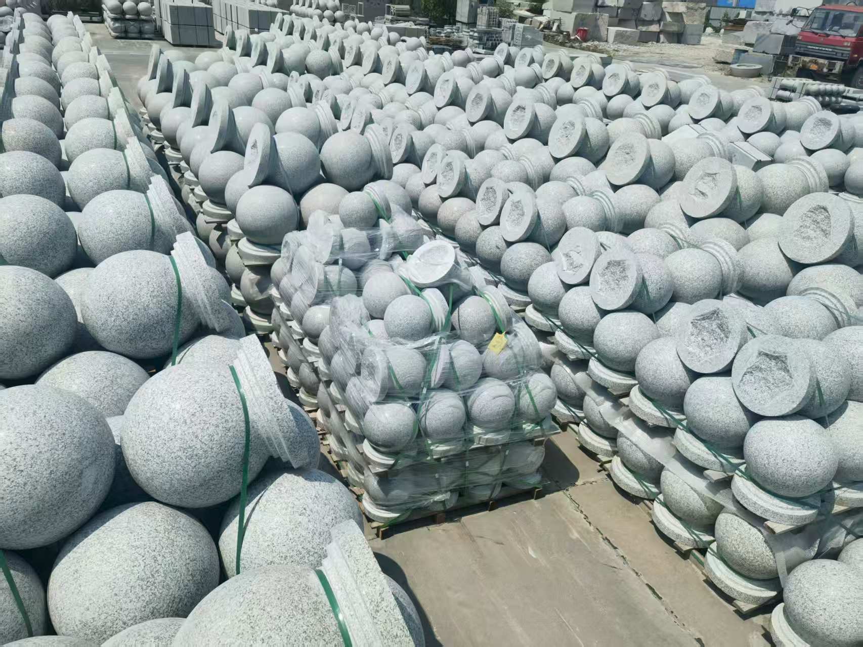 怀化 花岗岩实心圆球，石球，挡车球，挡车石，车止石，路障石。