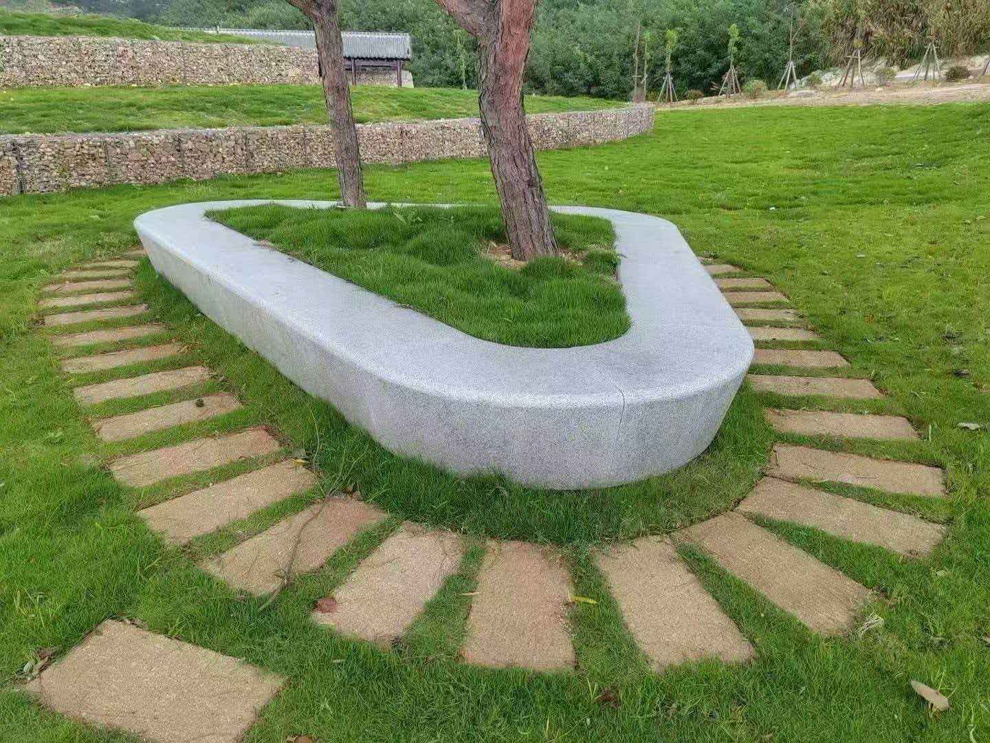 怀化 芝麻白光面整石坐凳