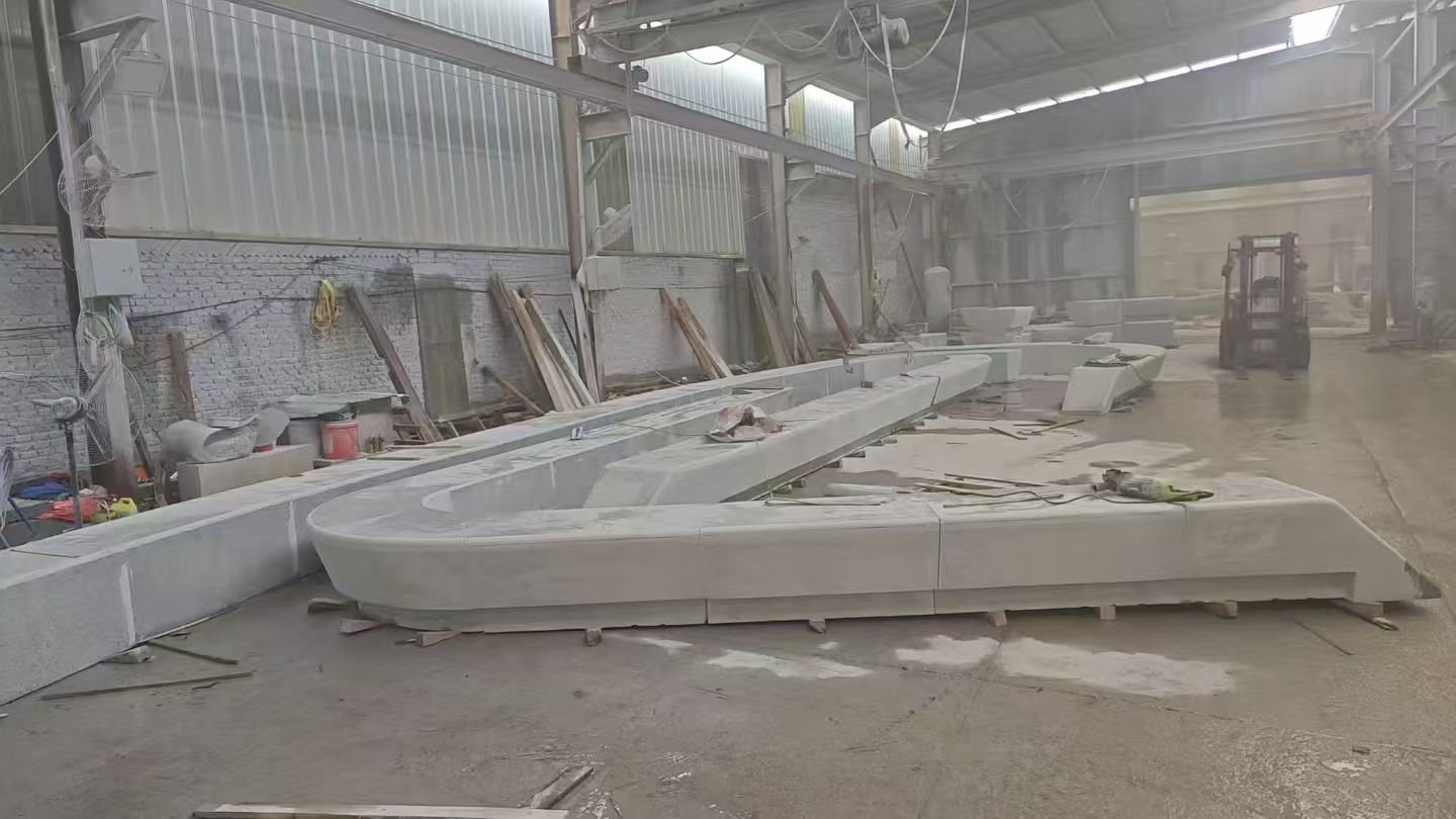 怀化 花岗岩整石坐凳拼装