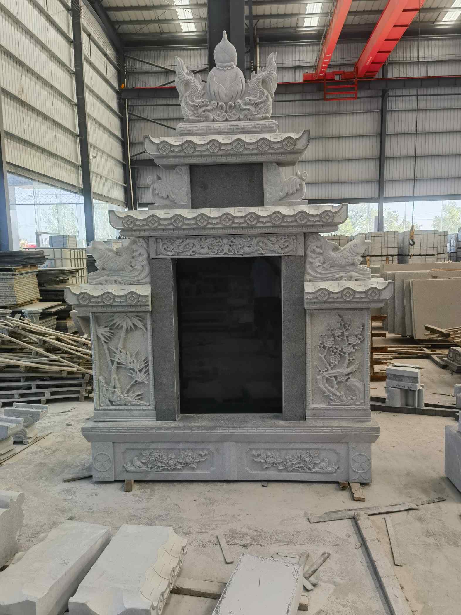 怀化 芝麻灰高档墓碑、土墓，一套也支持定做