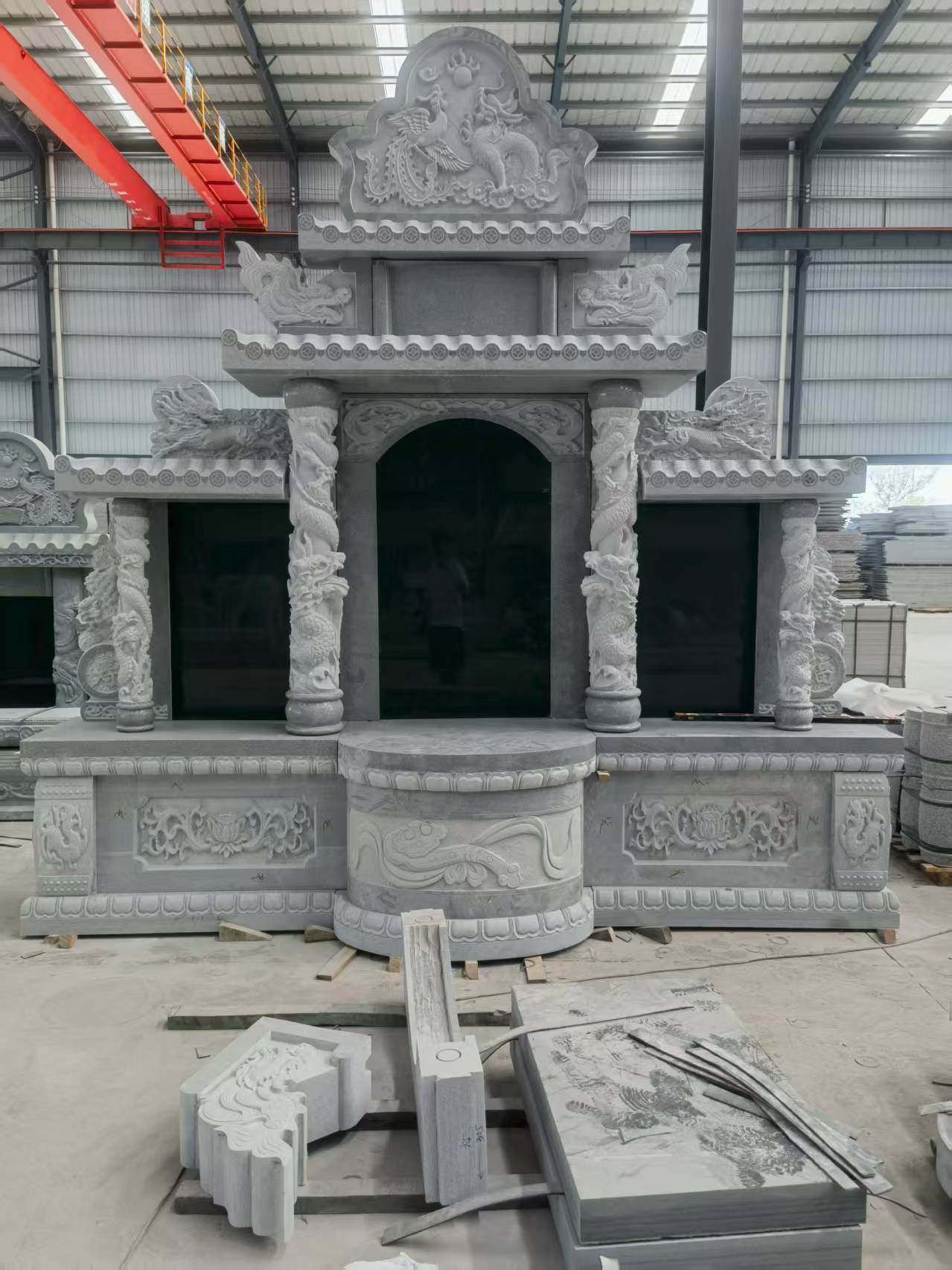 怀化 芝麻灰高档墓碑，土墓，可定制