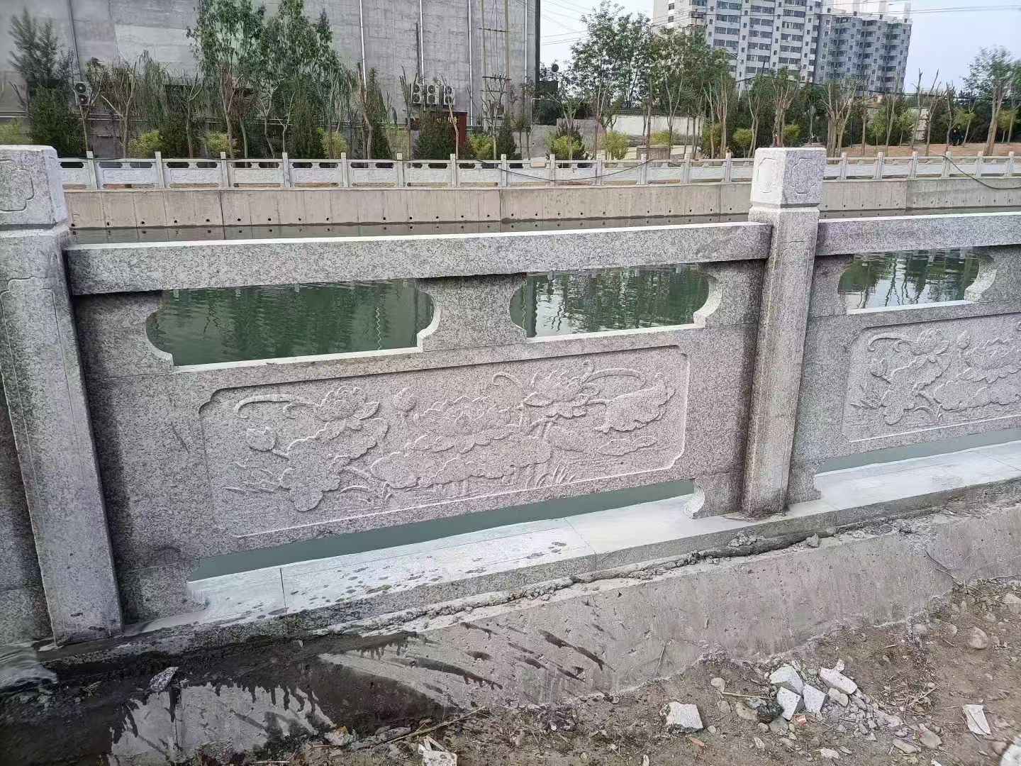 怀化 芙蓉白大花桥梁、河道，石材栏杆、围栏、护栏