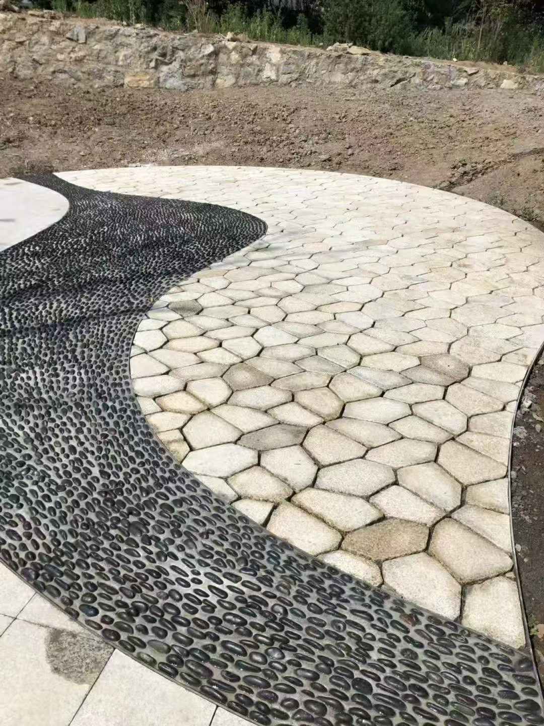 怀化 黄金麻冰裂缝室外铺装效果完美展示