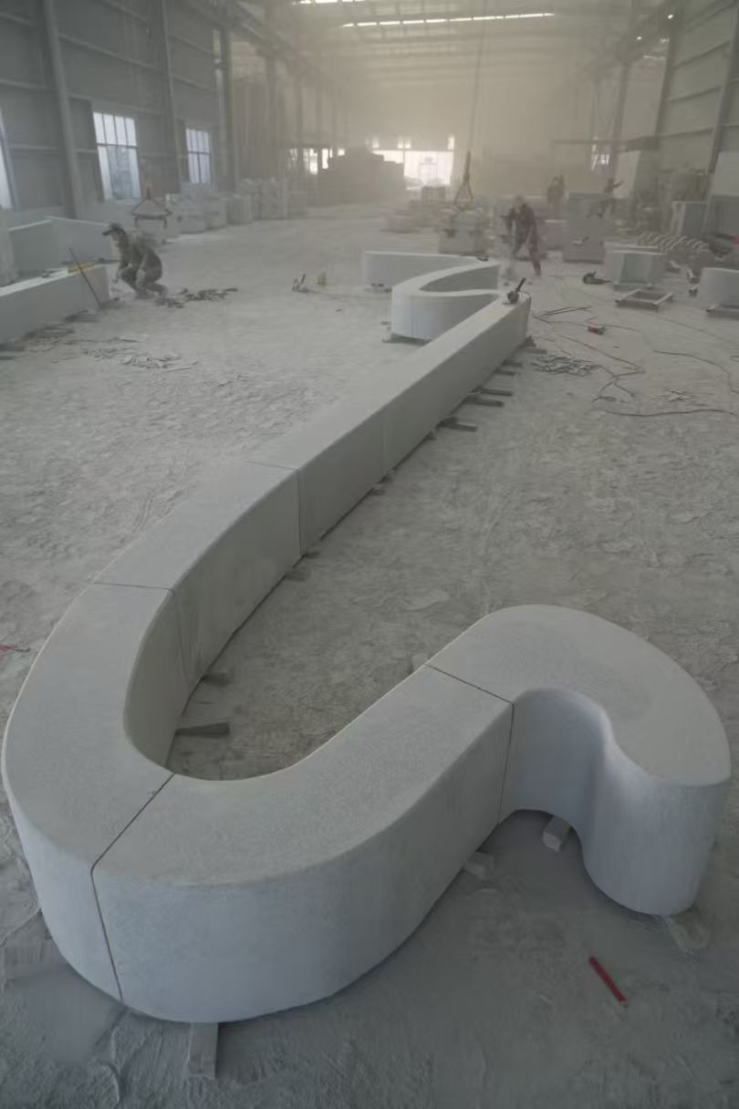 怀化 花岗岩整石坐凳拼装