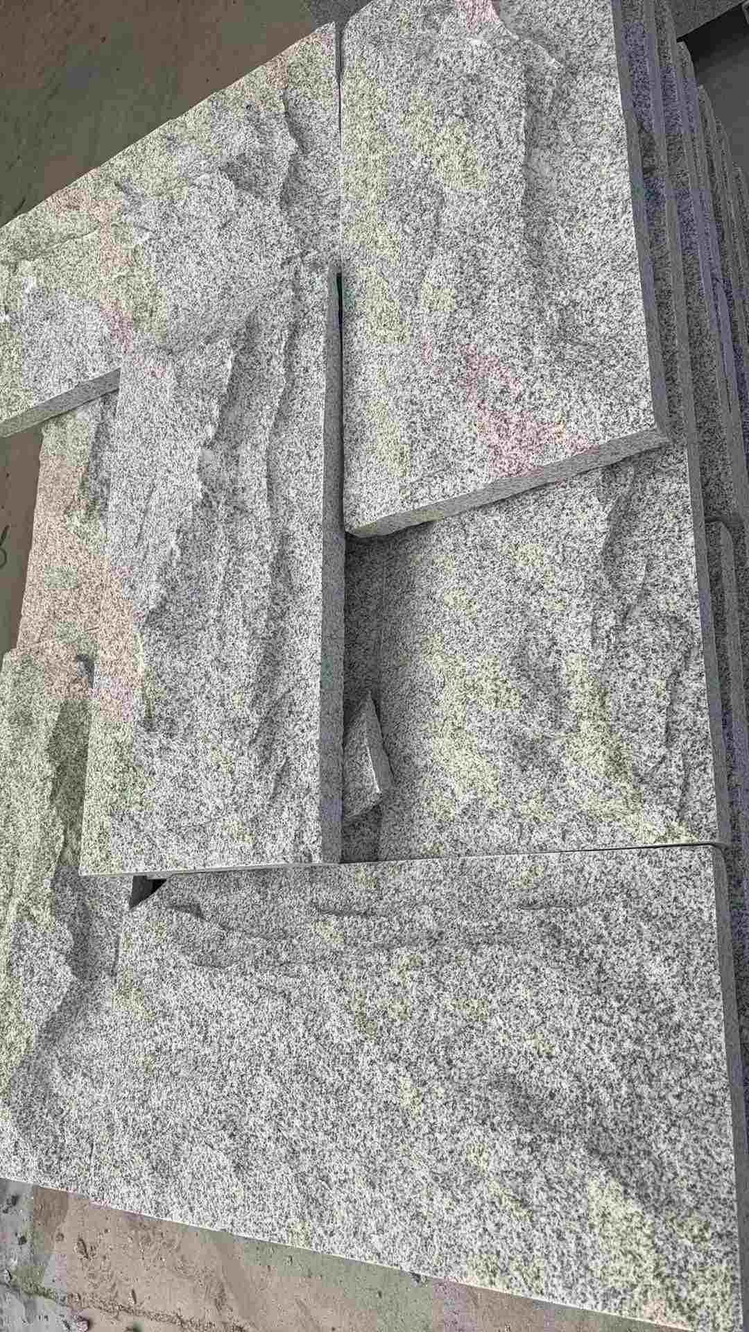 怀化 芝麻白自然面花岗岩成品板