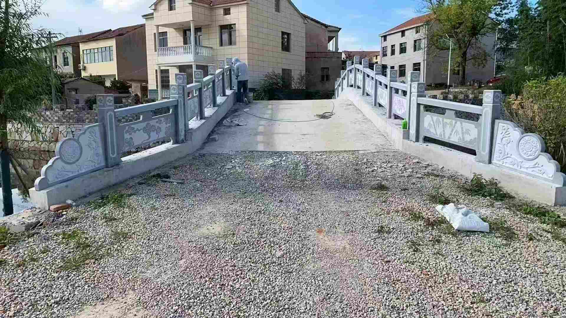 怀化 芝麻灰花岗岩桥栏杆